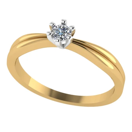 Pierścionek A0001 złoto żółte 0.1ct