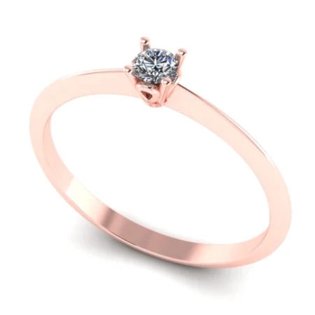Pierścionek A0002 złoto różowe 0.1ct