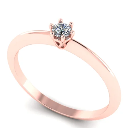 Pierścionek A0003 złoto różowe 0.1ct