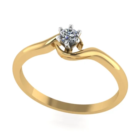 Pierścionek A0004 złoto żółte 0.1ct