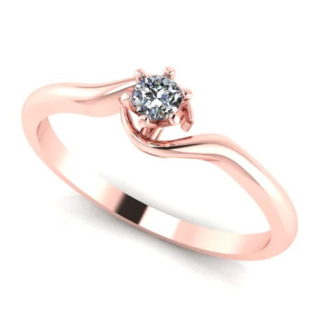 Pierścionek A0004 złoto różowe 0.1ct