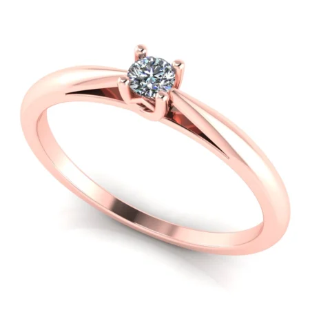 Pierścionek A0006 złoto różowe 0.1ct