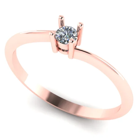 Pierścionek A0012 złoto różowe 0.1ct