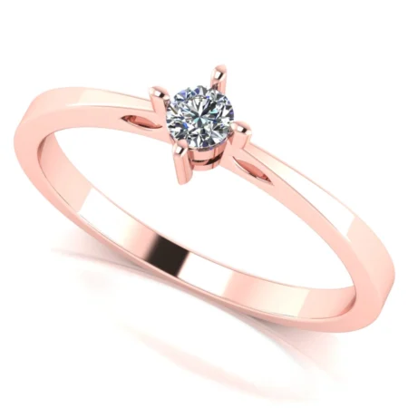 Pierścionek A0015 złoto różowe 0.1ct