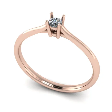 Pierścionek A0016 złoto różowe 0.1ct