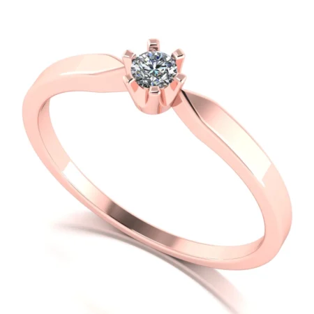 Pierścionek A0017 złoto różowe 0.1ct