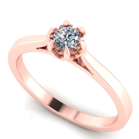Pierścionek A0018 złoto różowe 0.1ct