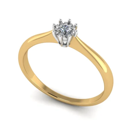 Pierścionek A0021 złoto żółte 0.1ct