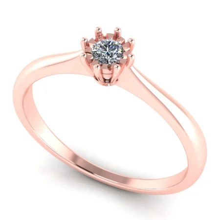 Pierścionek A0021 złoto różowe 0.1ct