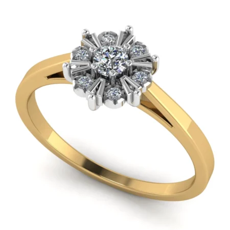 Pierścionek B0002 złoto żółte 0.16ct