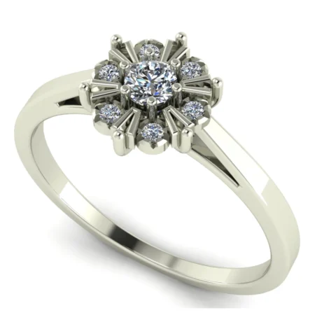 Pierścionek B0002 złoto białe 0.16ct