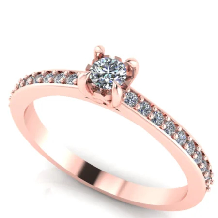 Pierścionek C0005 złoto różowe 0.3ct