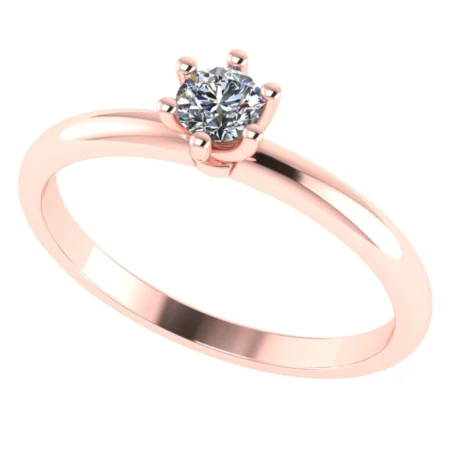 Pierścionek C0006 złoto różowe 0.2ct
