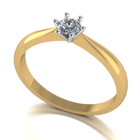Pierścionek C0007 złoto żółte 0.2ct