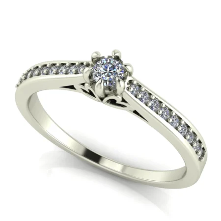 Pierścionek C0008 złoto białe 0.25ct