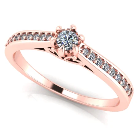 Pierścionek C0008 złoto różowe 0.25ct
