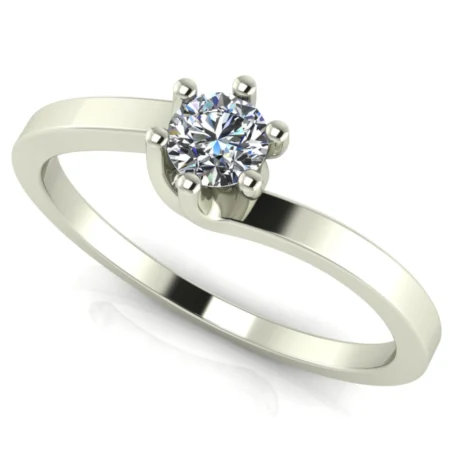 Pierścionek C0009 złoto białe 0.2ct