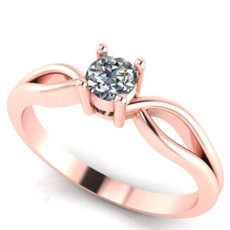 Pierścionek C0010 złoto różowe 0.25ct