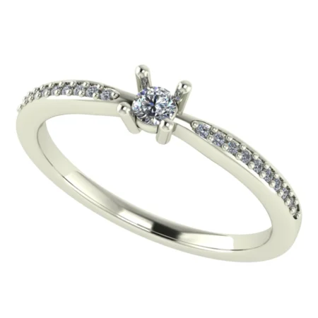 Pierścionek C0015 złoto białe 0.3ct