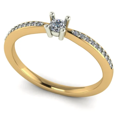 Pierścionek C0015 złoto żółte 0.3ct