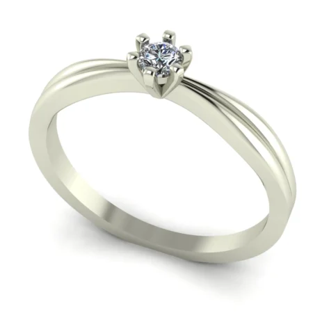 Pierścionek C0017 złoto białe 0.2ct
