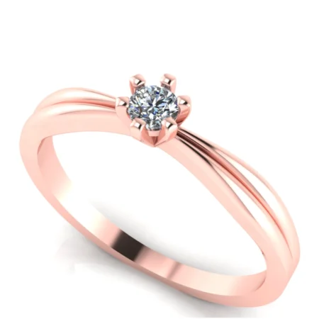 Pierścionek C0017 złoto różowe 0.2ct