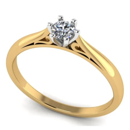 Pierścionek C0018 złoto żółte 0.2ct