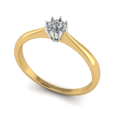 Pierścionek C0022 złoto żółte 0.2ct