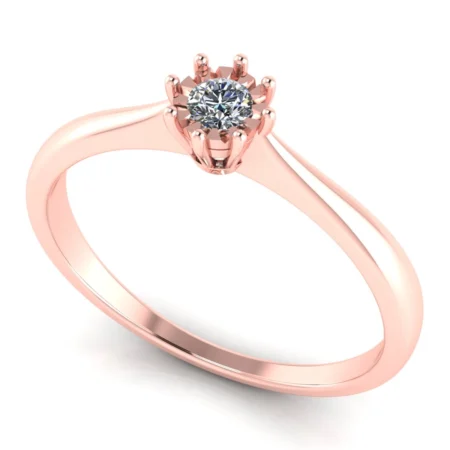 Pierścionek C0022 złoto różowe 0.2ct
