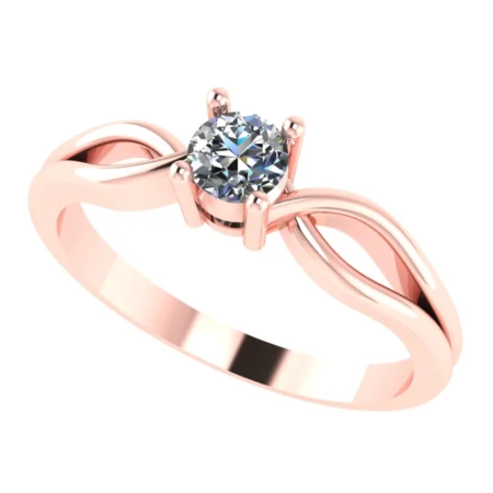 Pierścionek D0001 złoto różowe 0.25ct