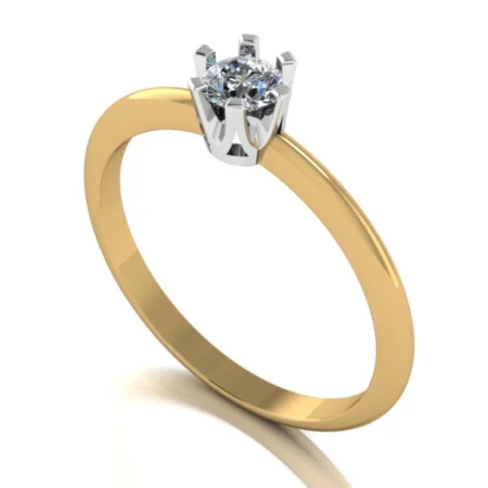 Pierścionek D0005 złoto żółte 0.3ct