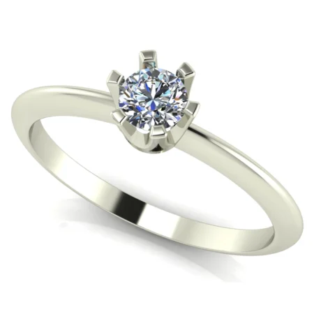 Pierścionek D0005 złoto białe 0.3ct