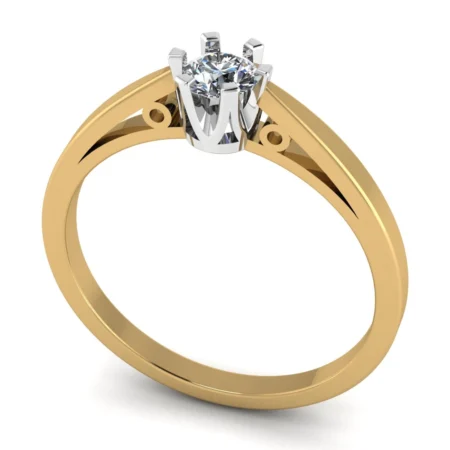 Pierścionek D0006 złoto żółte 0.25ct