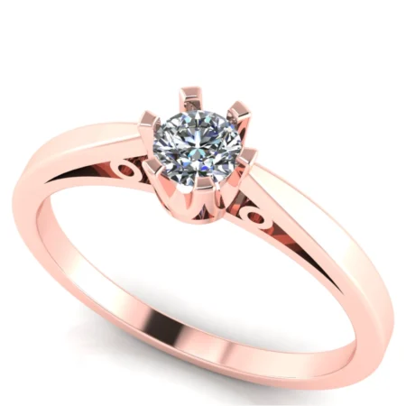 Pierścionek D0006 złoto różowe 0.25ct