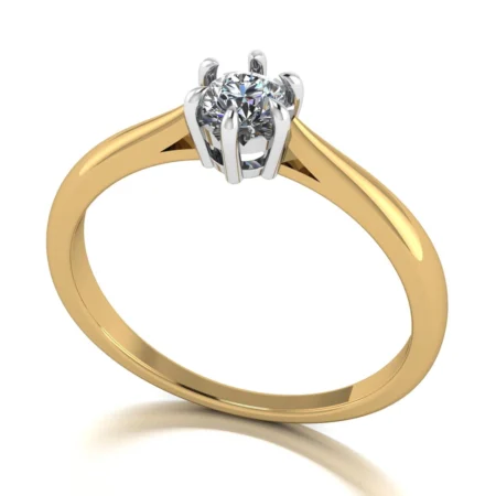 Pierścionek D0007 złoto żółte 0.25ct
