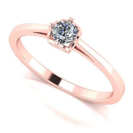 Pierścionek D0008 złoto różowe 0.25ct