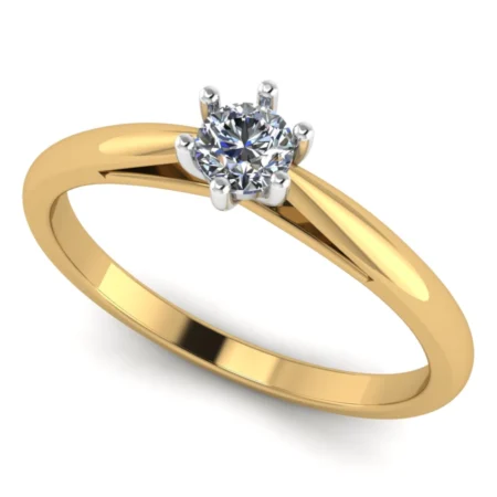 Pierścionek D0009 złoto żółte 0.25ct