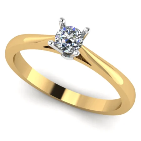 Pierścionek D0010 złoto żółte 0.25ct