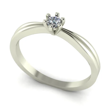 Pierścionek D0011 złoto białe 0.25ct