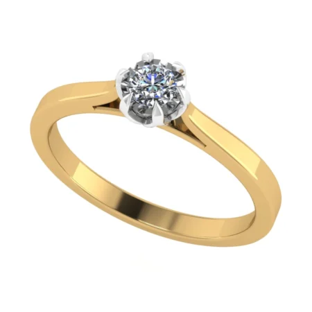 Pierścionek D0012 złoto żółte 0.25ct