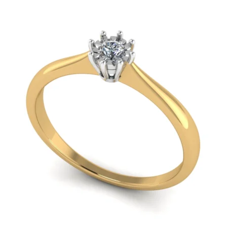 Pierścionek D0013 złoto żółte 0.25ct