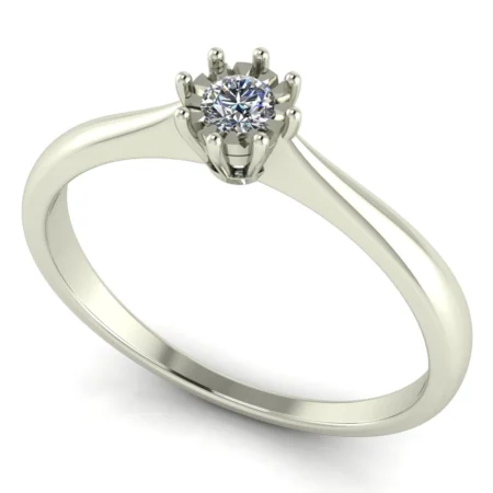 Pierścionek D0013 złoto białe 0.25ct