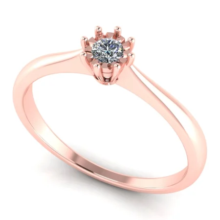 Pierścionek D0013 złoto różowe 0.25ct