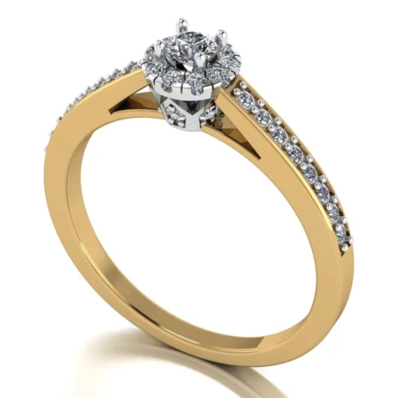 Pierścionek E0001 złoto żółte 0.33ct