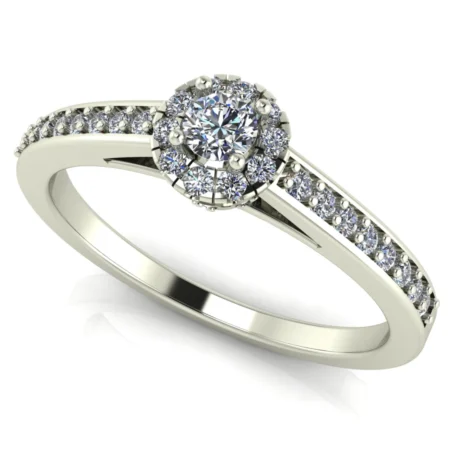 Pierścionek E0001 złoto białe 0.33ct