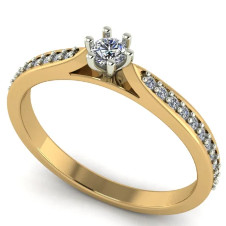 Pierścionek E0002 złoto żółte 0.28ct