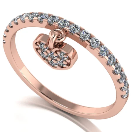 Pierścionek E0003 złoto różowe 0.25ct
