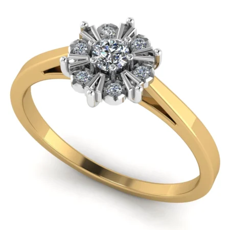 Pierścionek E0005 złoto żółte 0.26ct