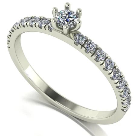 Pierścionek E0006 złoto białe 0.35ct