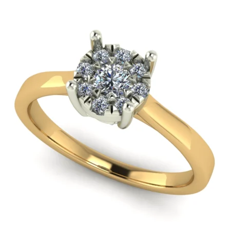Pierścionek E0007 złoto żółte 0.2ct